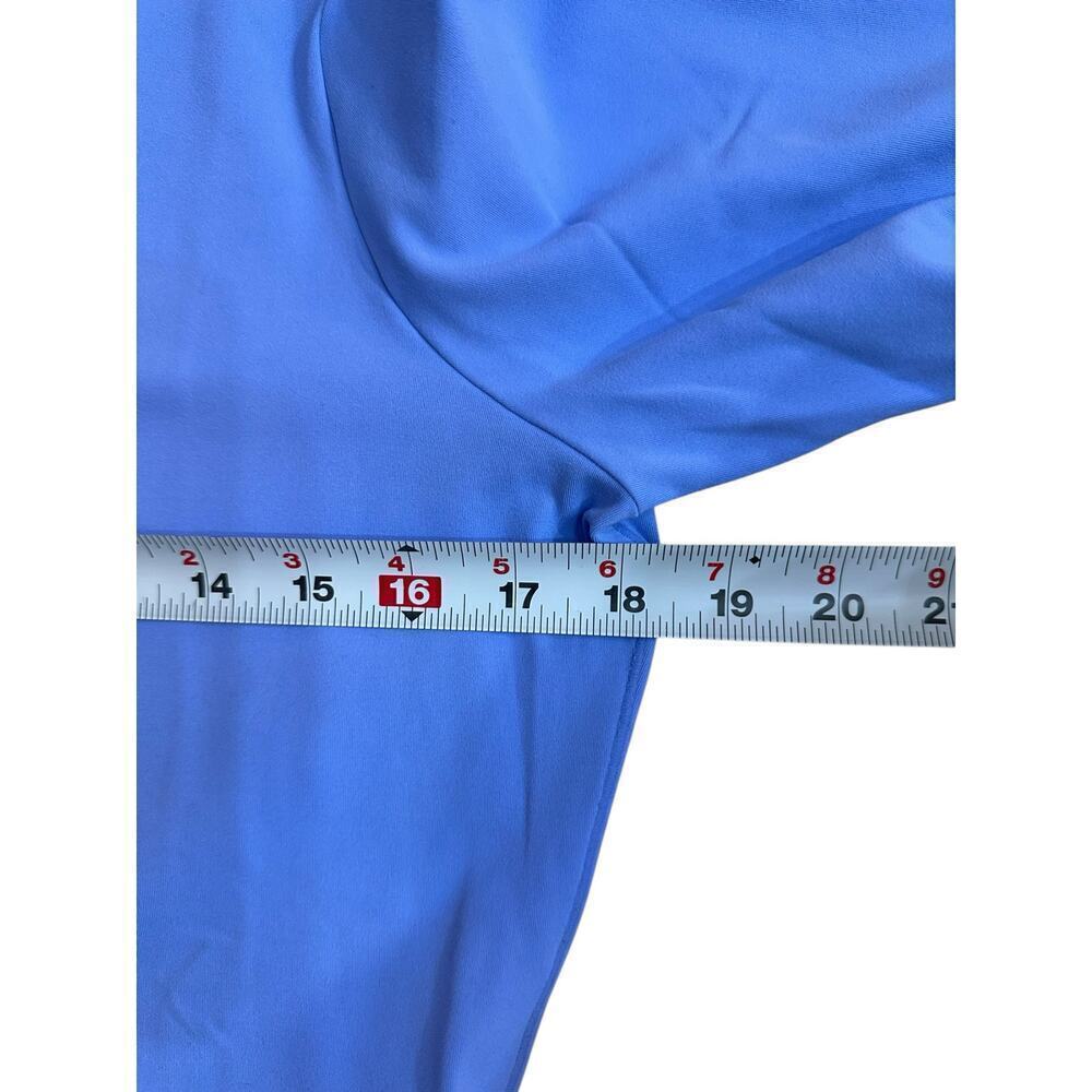 NIKE Yoga Dri Fit Women’s Blue Long Sleeve Training Stretch T-Shirt Size Large - Picture 6 of 6